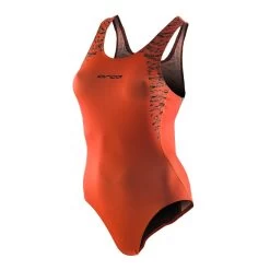 Orca One Damen Badeanzug Orange/schwarz