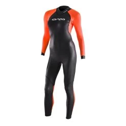 Orca Openwater Core Hi-Vis Damen Neoprenanzug Langarm Schwarz/orange