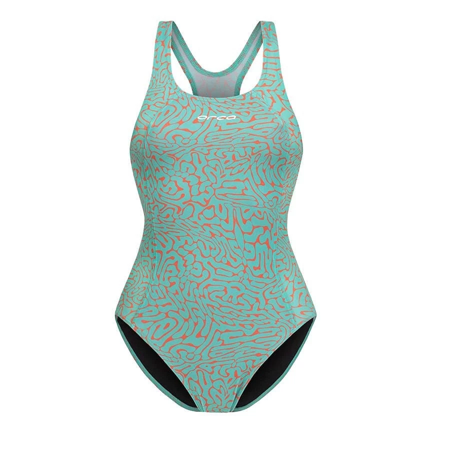 Orca Core One Piece Damen Badeanzug Hellblau/orange 3 Orca Core One Piece Damen Badeanzug Hellblau/orange