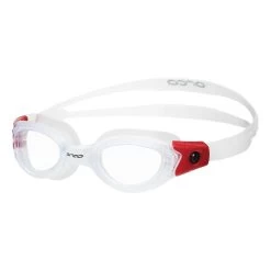 Orca Killa Kinder Schwimmbrille Weiß/rot Mit Transparenten Gläsern