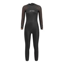 Orca Vitalis TRN Open Water Damen Langarm-Neoprenanzug Schwarz/orange/weiß