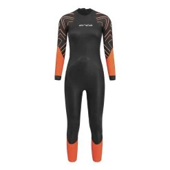 Orca Zeal Hi-Vis Open Water Damen Langarm-Neoprenanzug Orange/schwarz