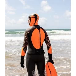 Orca Openwater Hi Vis Neopren-Schwimmkappe - High Vis Orange NA41 -ORCA Verkaufsgeschäft orca openwater neoprene hi vis hood high vis orange na41 21 1478966 2