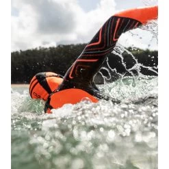 Orca Openwater Hi Vis Neopren-Schwimmkappe - High Vis Orange NA41 -ORCA Verkaufsgeschäft orca openwater neoprene hi vis hood high vis orange na41 22 1478967 2